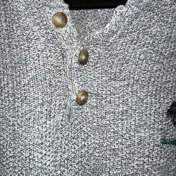 VTG Peconic Bay Traders Gray Pullover Sweater Cotton Labrador Dog Grandpa Large - Picture 4 of 7